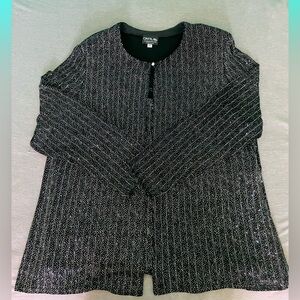 Black & SilverWomen's 2 Piece Top Ensemble